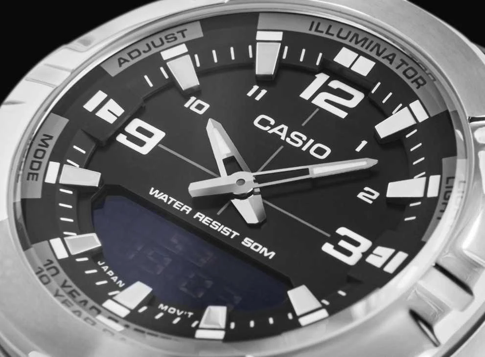 Casio Laikrodis AMW-870-1AVDF Juodas, Vyrams