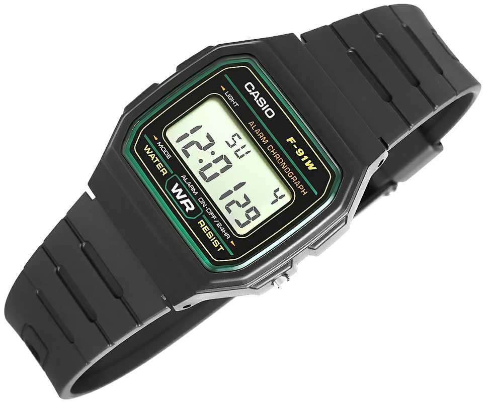Laikrodis vyrams CASIO F-91WM-3DG (zd102c) + dėžutė