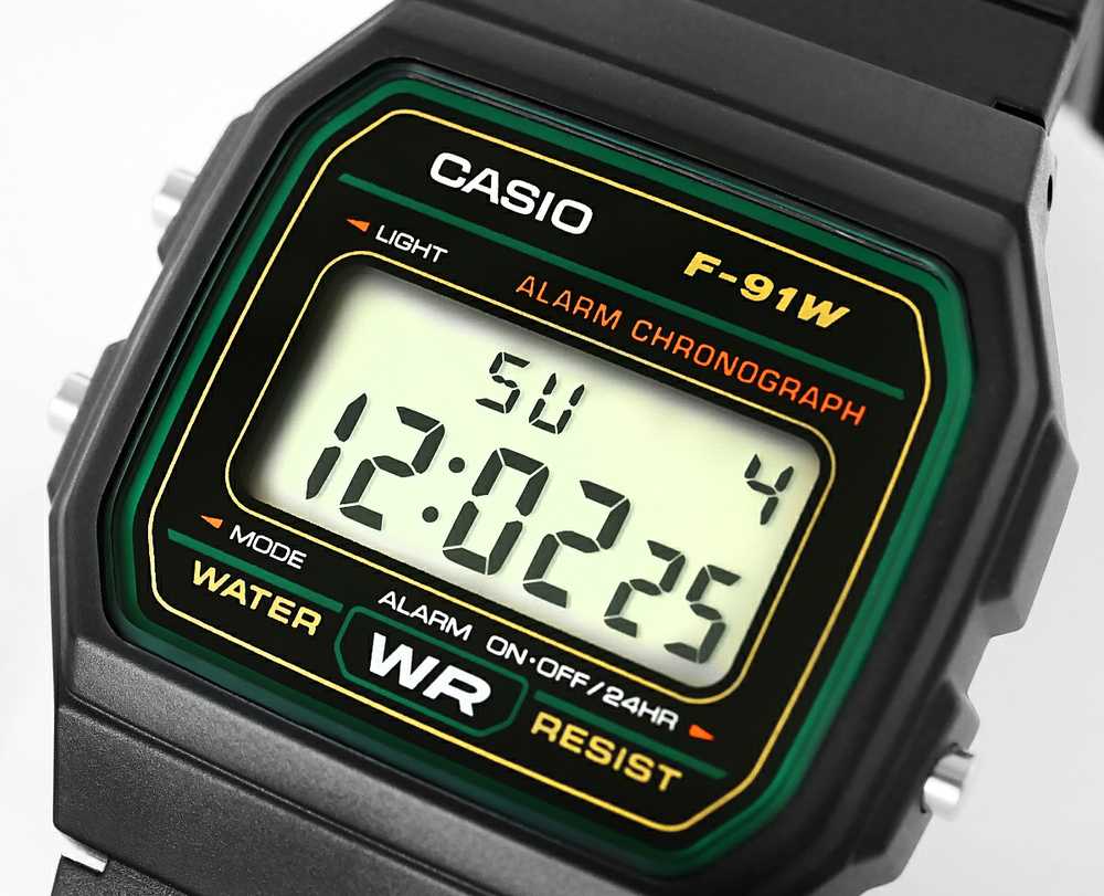 Laikrodis vyrams CASIO F-91WM-3DG (zd102c) + dėžutė