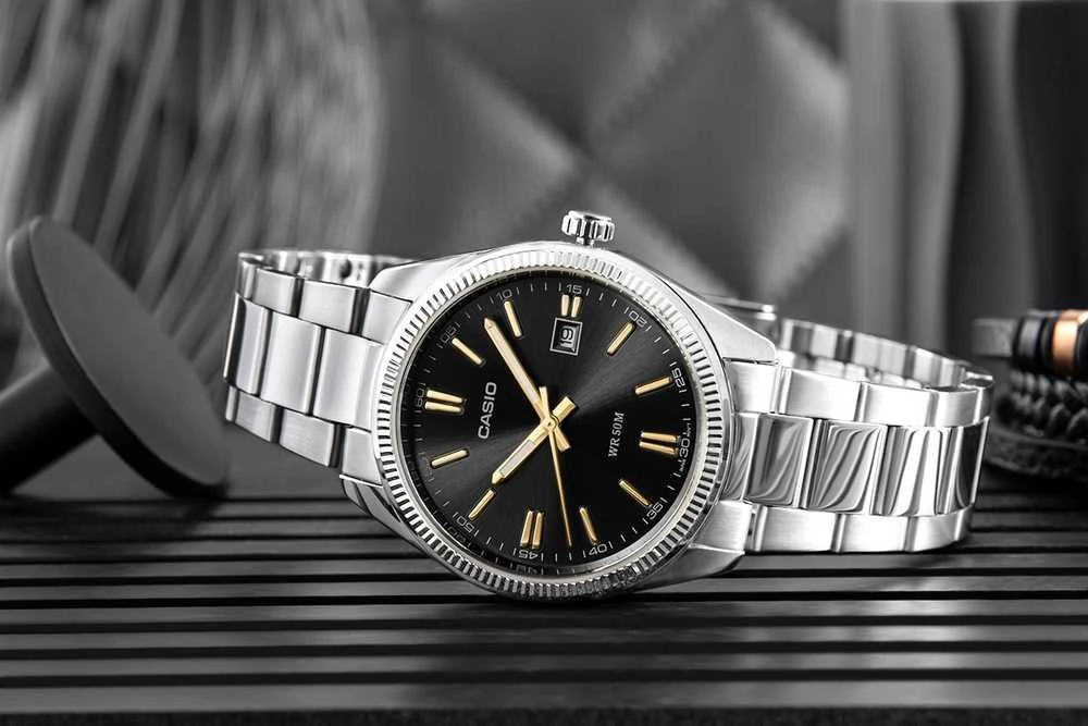 Laikrodis vyrams CASIO MTP-1302D-1A2VDF (zd072b) + dėžutė