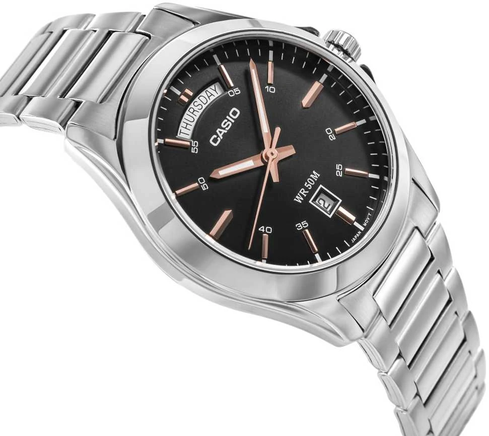 Vyriškas laikrodis CASIO MTP-1370D 1A2V (zd025a) + DĖŽĖ