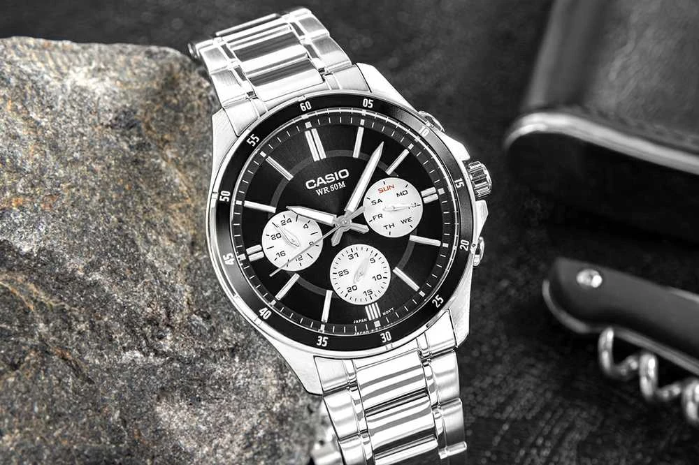 CASIO VYRIŠKAS LAIKRODIS MTP-1374D-1A3 (zd063i) + DĖŽUTĖ