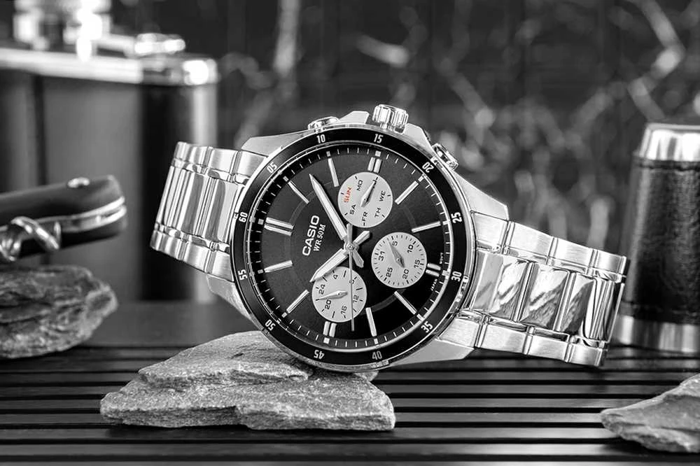 CASIO VYRIŠKAS LAIKRODIS MTP-1374D-1A3 (zd063i) + DĖŽUTĖ