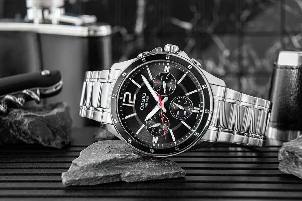Laikrodis CASIO MEN'S WATCH MTP-1374D-1AV (zd063b) + BOX