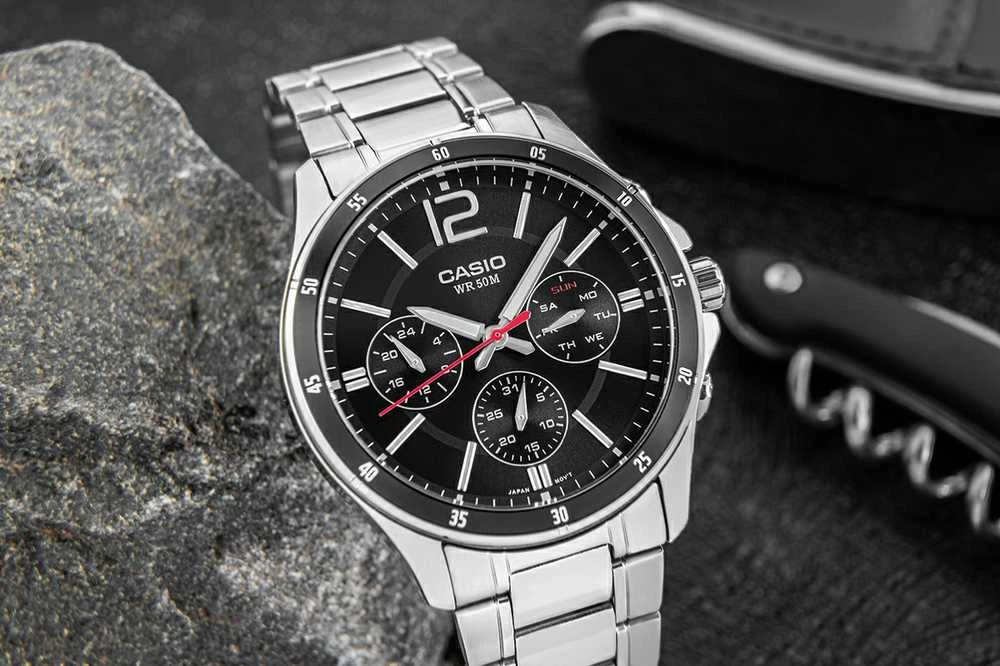 Laikrodis CASIO MEN'S WATCH MTP-1374D-1AV (zd063b) + BOX