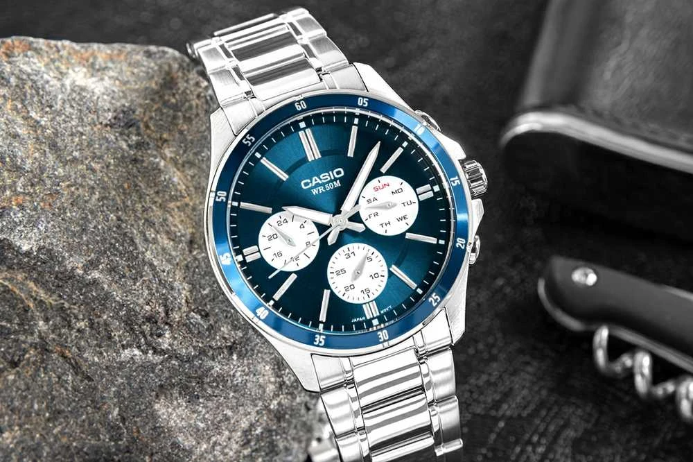 Laikrodis vyrams CASIO MTP-1374D-2A3 (zd063h) + BOX