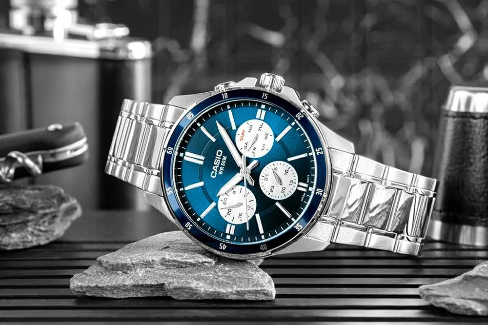 Laikrodis vyrams CASIO MTP-1374D-2A3 (zd063h) + BOX