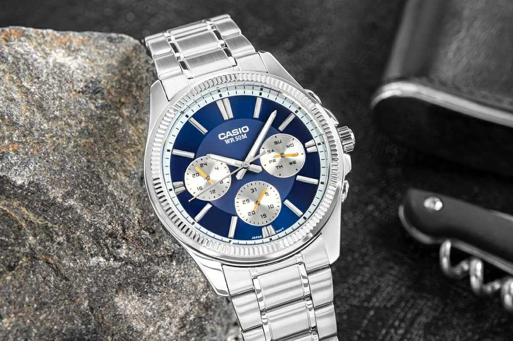 Vyriškas laikrodis CASIO MTP-1375D-3AVDF (zd112e) + BOX