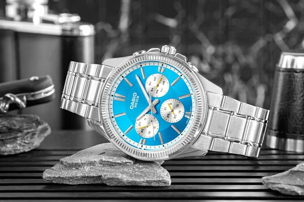 Laikrodis CASIO MEN'S WATCH MTP-1375D-2A2 (zd112d) + BOX