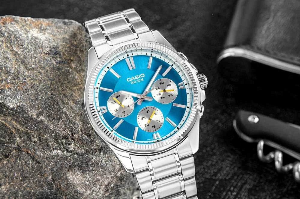 Laikrodis CASIO MEN'S WATCH MTP-1375D-2A2 (zd112d) + BOX