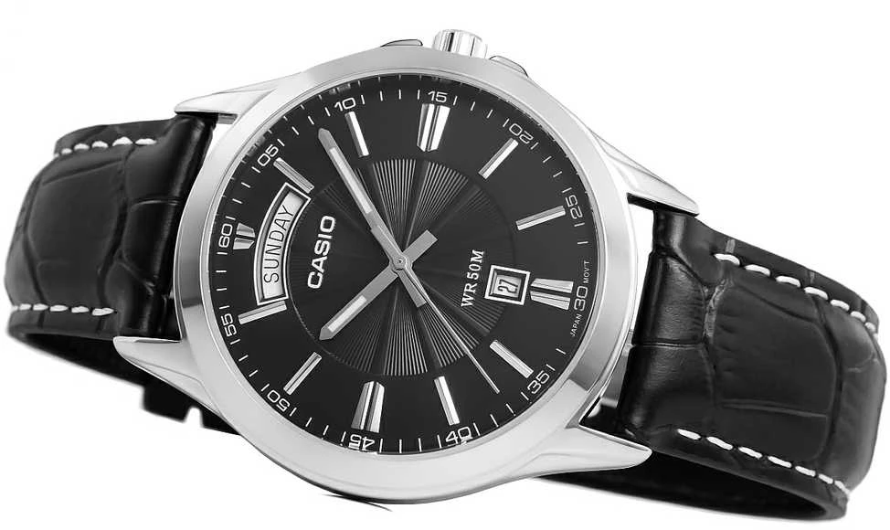 Casio kolekcija MTP-1381L-1A vyriškas laikrodis (ZD076E) + dėžutė