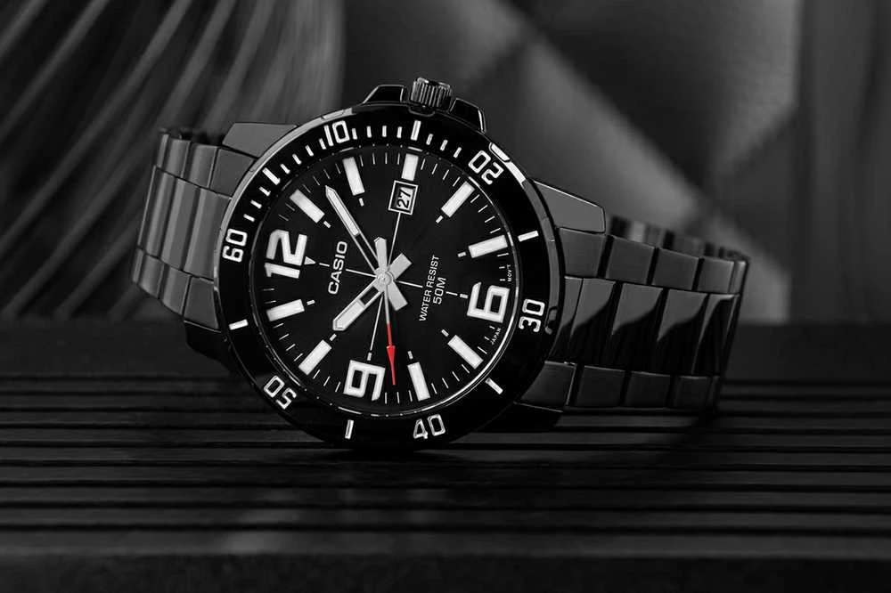 Vyriškas laikrodis CASIO MTP-VD01B-1B (zd169e) + BOX
