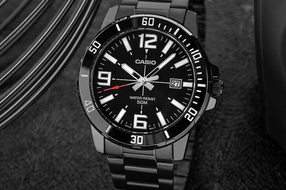 Vyriškas laikrodis CASIO MTP-VD01B-1B (zd169e) + BOX