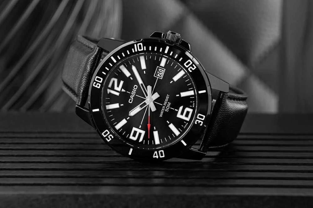 Laikrodis CASIO MEN'S WATCH MTP-VD01BL-1B (zd169d) + BOX