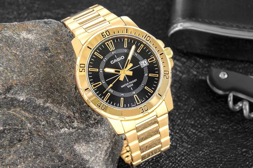 Laikrodis CASIO MALE WATCH MTP-VD01G-1CVUDF (zd185d) + BOX