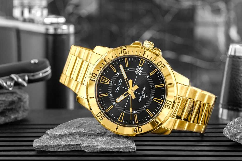 Laikrodis CASIO MALE WATCH MTP-VD01G-1CVUDF (zd185d) + BOX