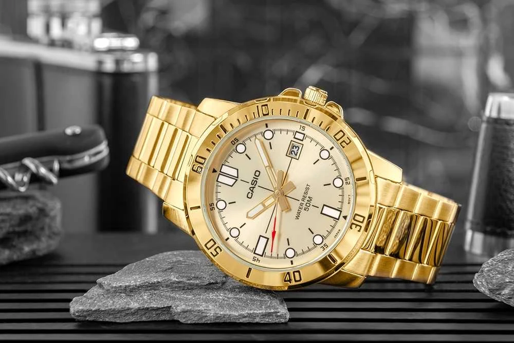 Laikrodis CASIO MEN'S WATCH MTP-VD01G-9E (zd185d) + BOX