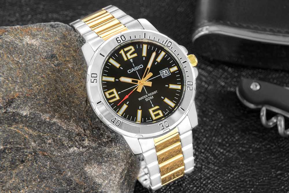 Laikrodis CASIO MEN'S WATCH MTP-VD01SG-1B + BOX