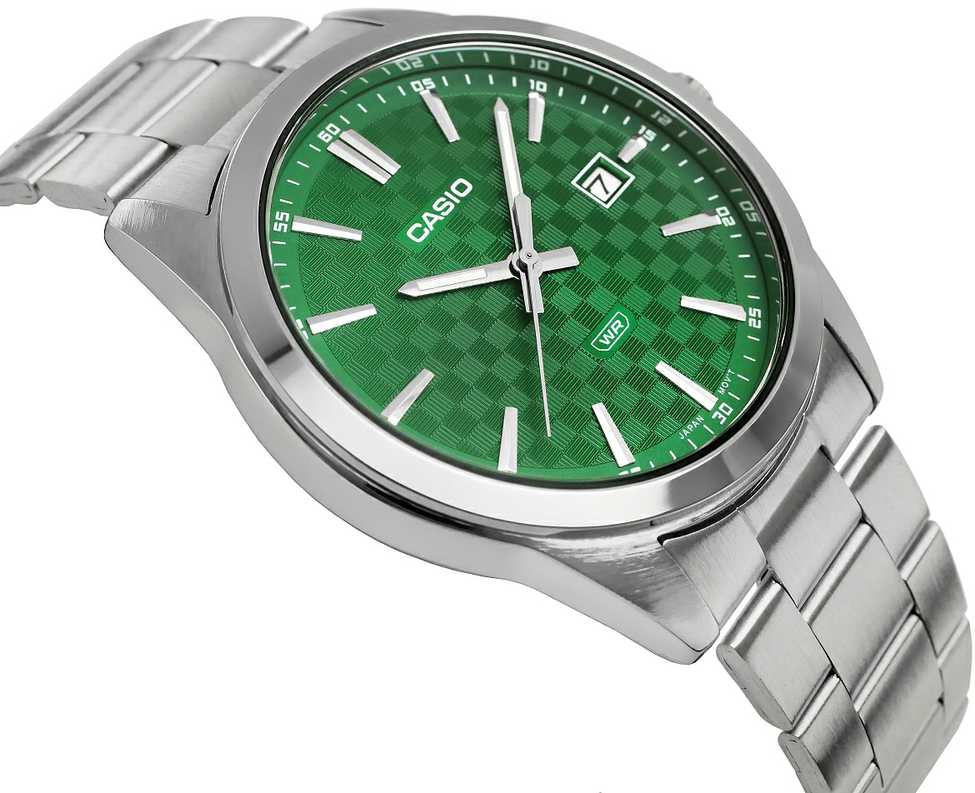 Laikrodis CASIO MEN'S WATCH MTP-VD03D-3A1 Žalias + BOX