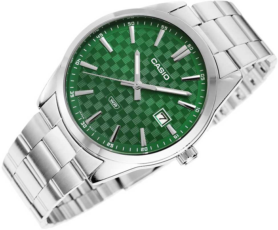 Laikrodis CASIO MEN'S WATCH MTP-VD03D-3A1 Žalias + BOX