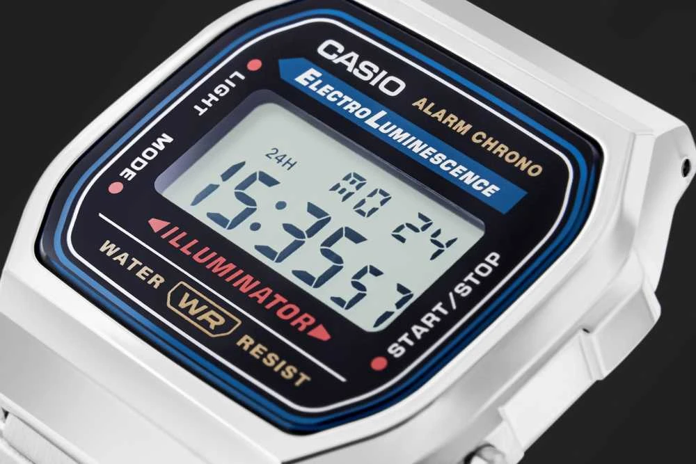 UNISEX CASIO A168WA-1W LAIKRODIS – VINTAGE + DĖŽUTĖ