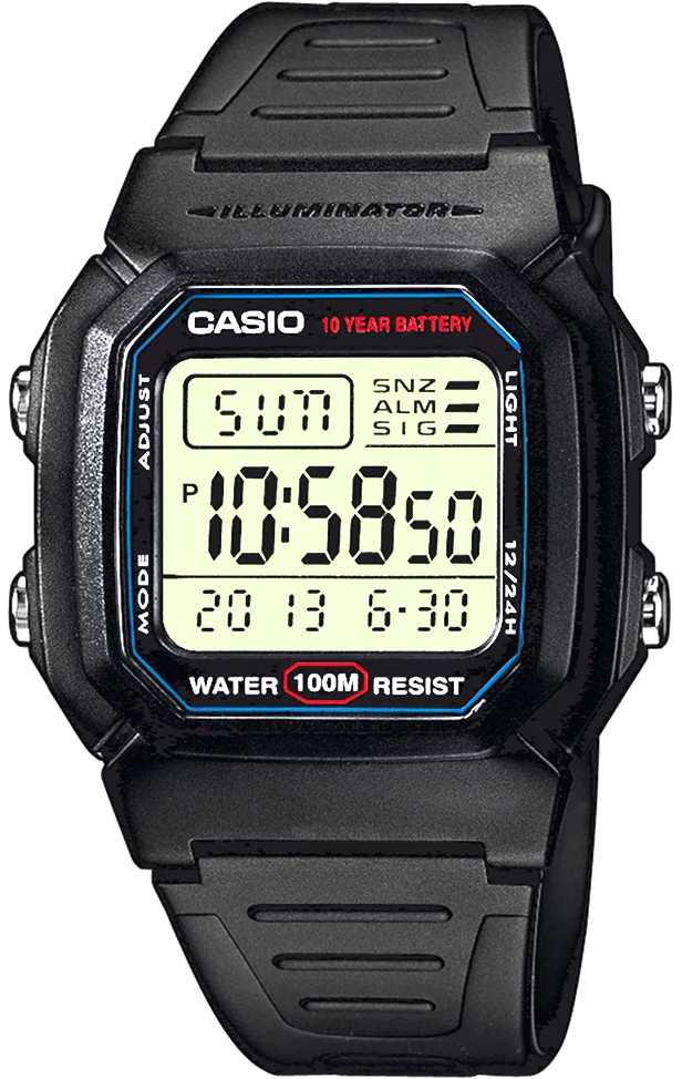 VYRIŠKAS LAIKRODIS CASIO W-800H-1A (zd100a) – CLASSIC + BOX