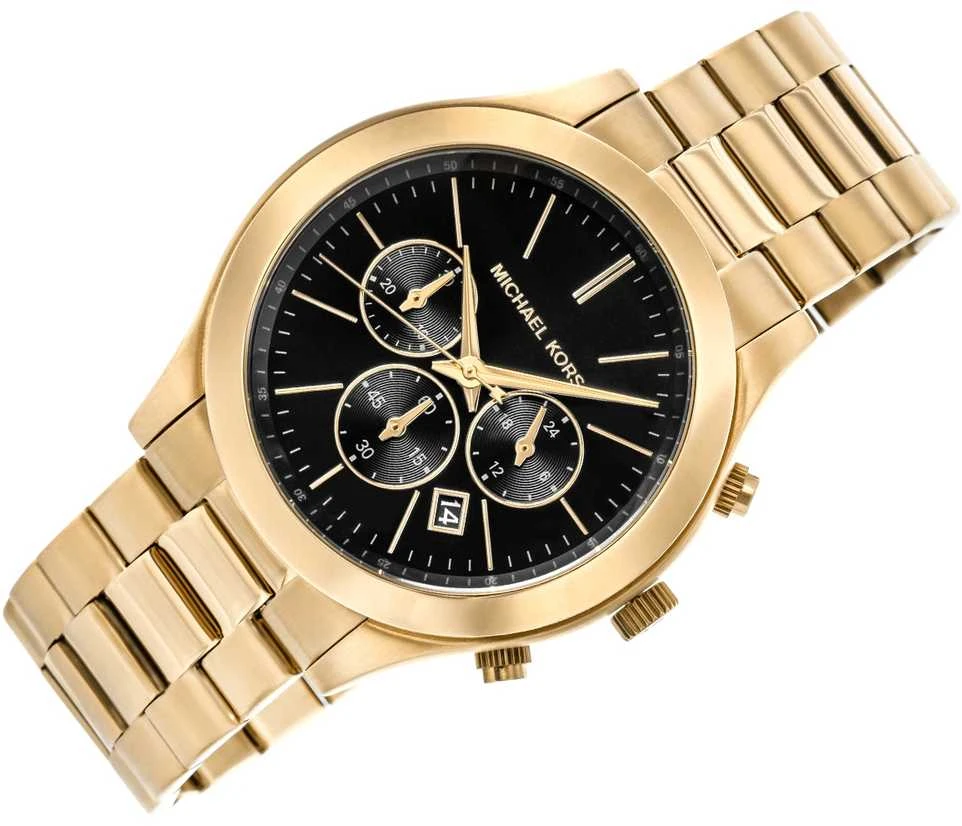 Vyriškas laikrodis + Kortelių dėklas MICHAEL KORS MK1076SET + Dėžutė