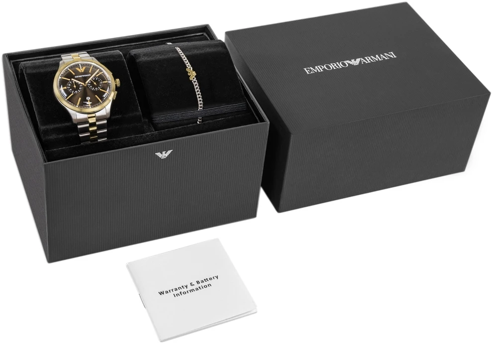 Vyriškas laikrodis Emporio Armani Dario Chronograph AR80084SET + BOX