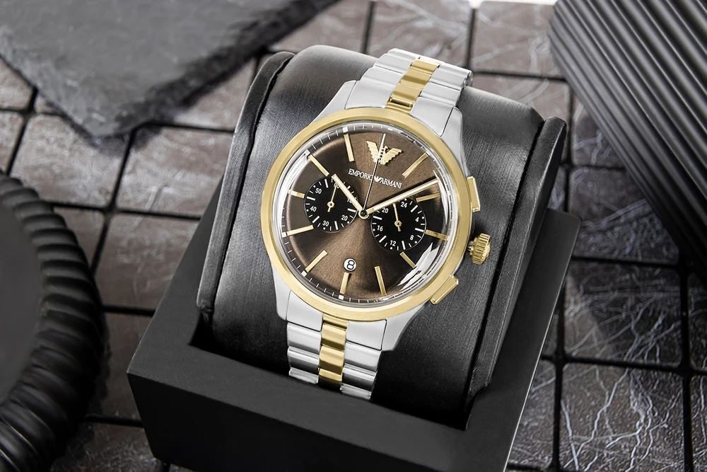 Vyriškas laikrodis Emporio Armani Dario Chronograph AR80084SET + BOX