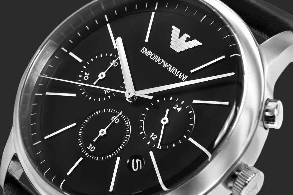 Emporia Vyriškas laikrodis EMPORIO ARMANI Minimalist Chronograph AR11774 + DĖŽUTĖ