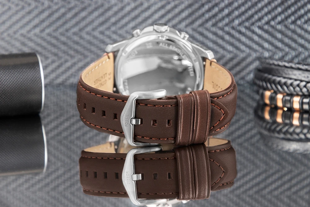 Vyriškas laikrodis FOSSIL Grant Leather FS4735 + BOX