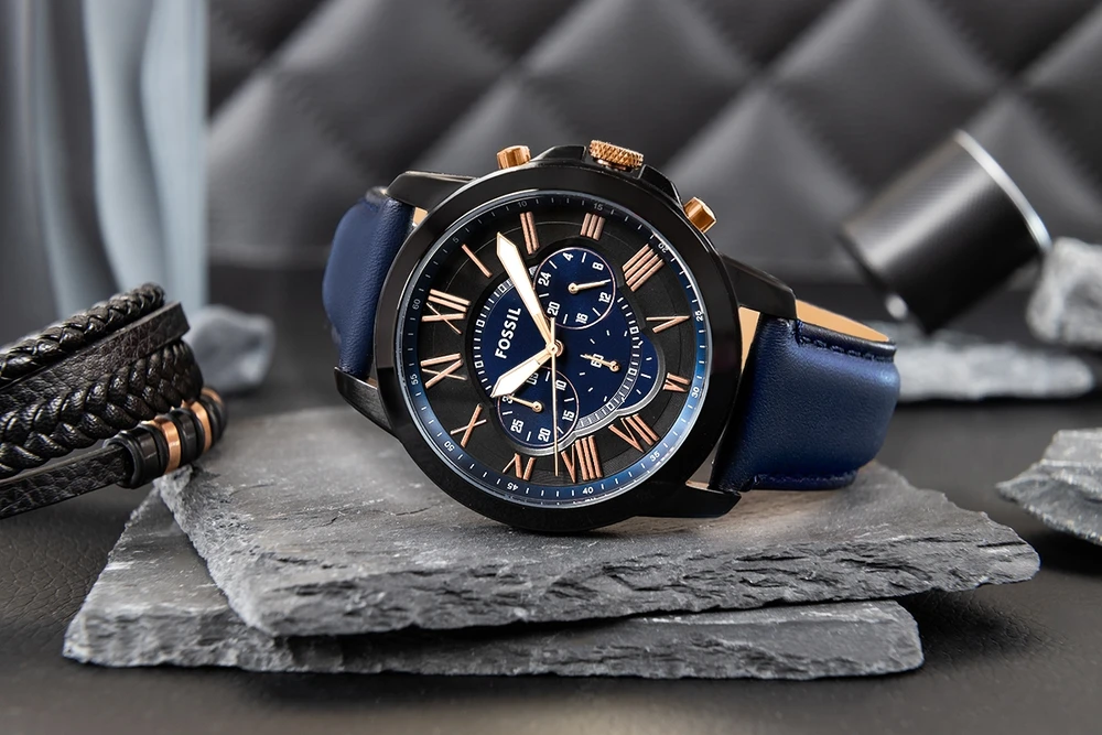 Vyriškas laikrodis FOSSIL Grant Leather FS5061 + BOX