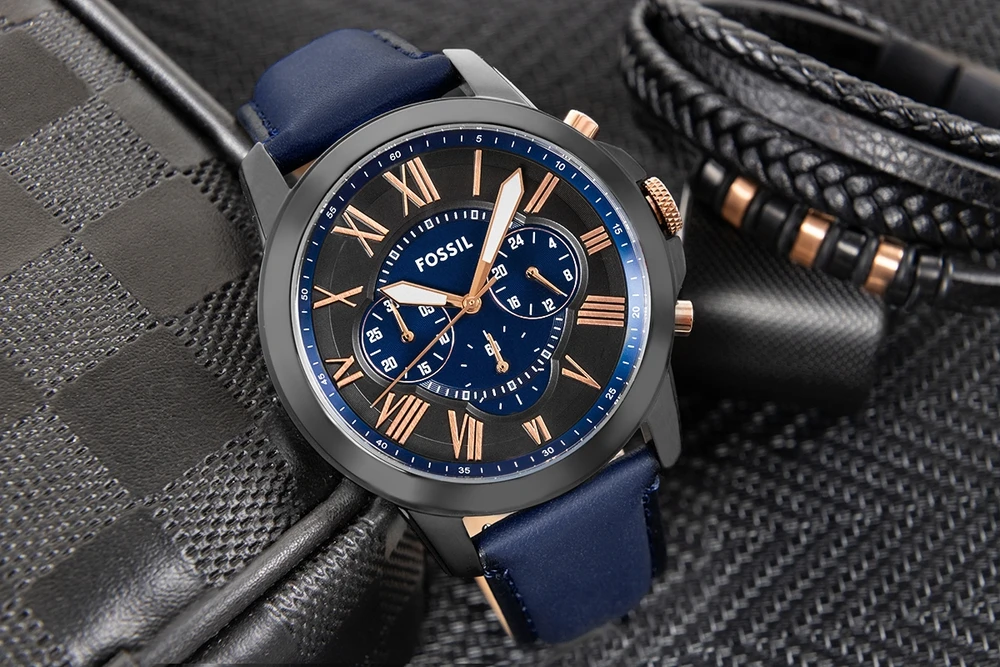 Vyriškas laikrodis FOSSIL Grant Leather FS5061 + BOX