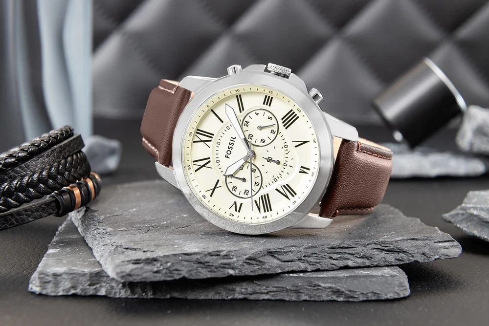 Vyriškas laikrodis FOSSIL Grant Leather FS4735 + BOX