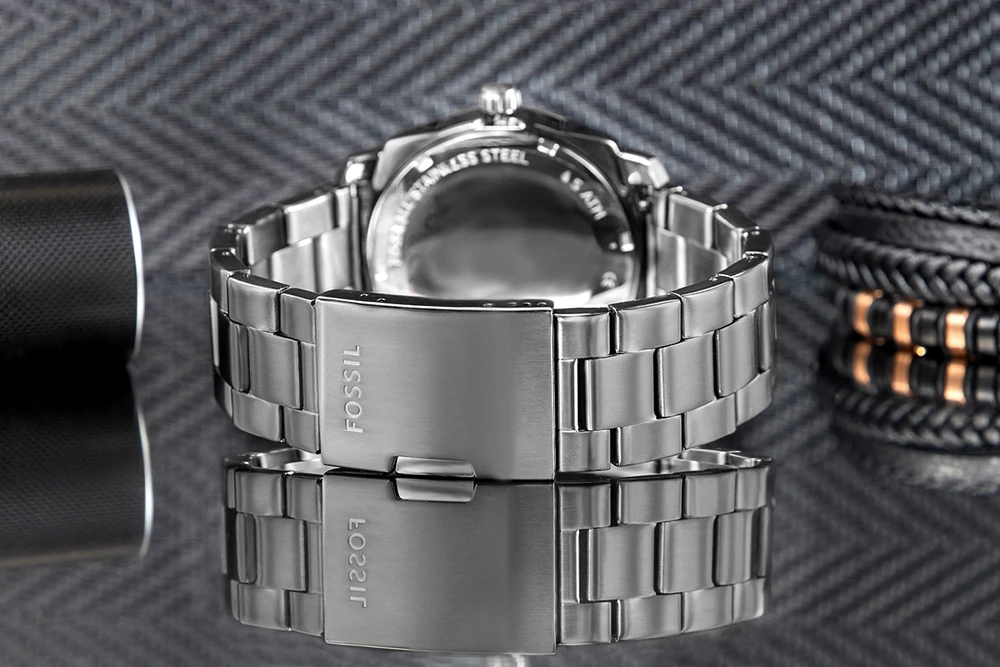Vyriškas laikrodis FOSSIL Machine Pilkas FS4774 + BOX
