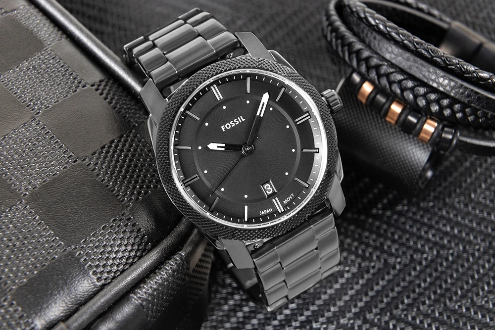 Vyriškas laikrodis FOSSIL Machine Pilkas FS4774 + BOX