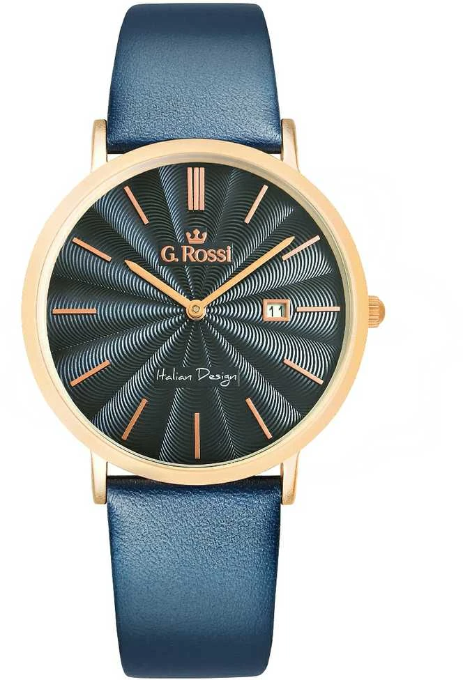 G.Rossi Laikrodis vyrams G. ROSSI - 10853A - SLIM (zg184h) + dėžutė