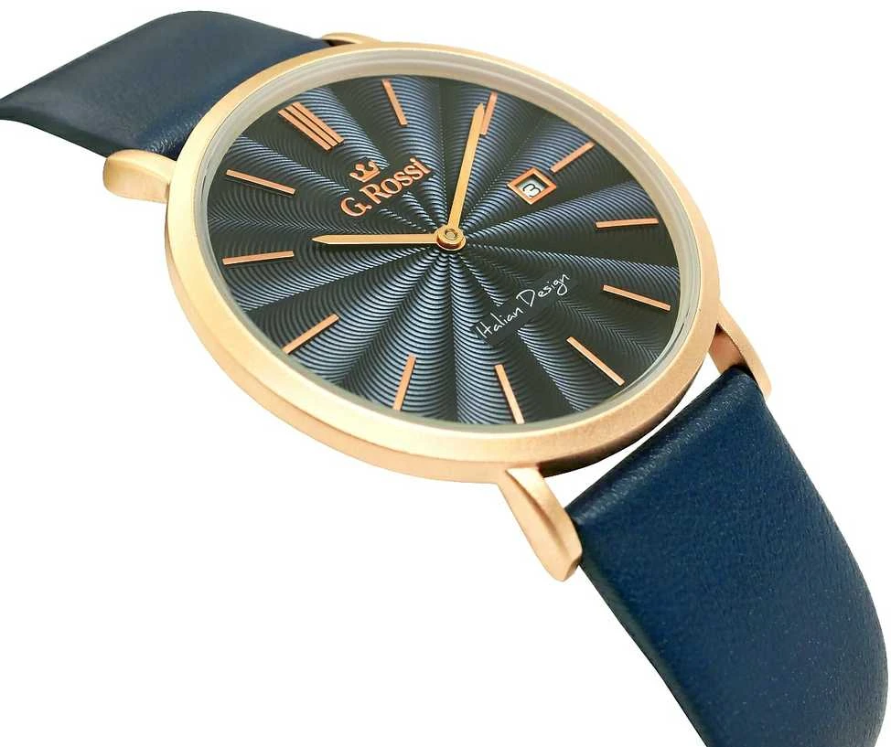 G.Rossi Laikrodis vyrams G. ROSSI - 10853A - SLIM (zg184h) + dėžutė