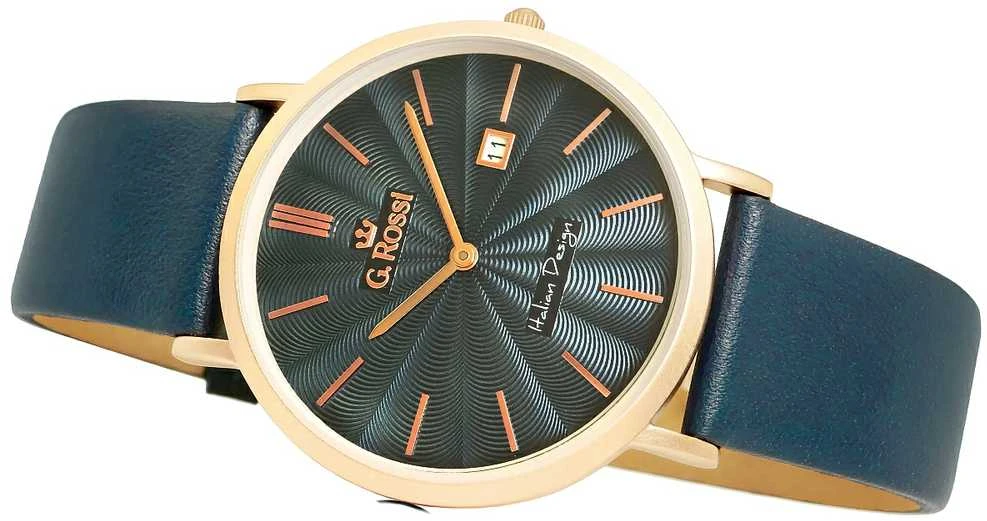 G.Rossi Laikrodis vyrams G. ROSSI - 10853A - SLIM (zg184h) + dėžutė