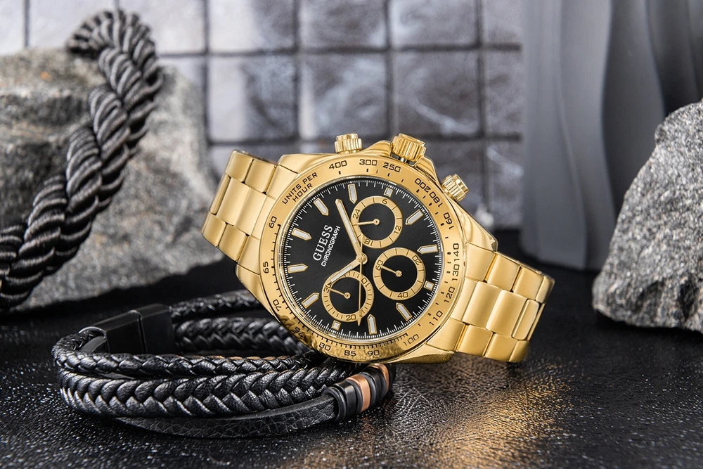 Vyriškas laikrodis Guess Sport Arthur Chronograph GW1058G2 + dėžutė