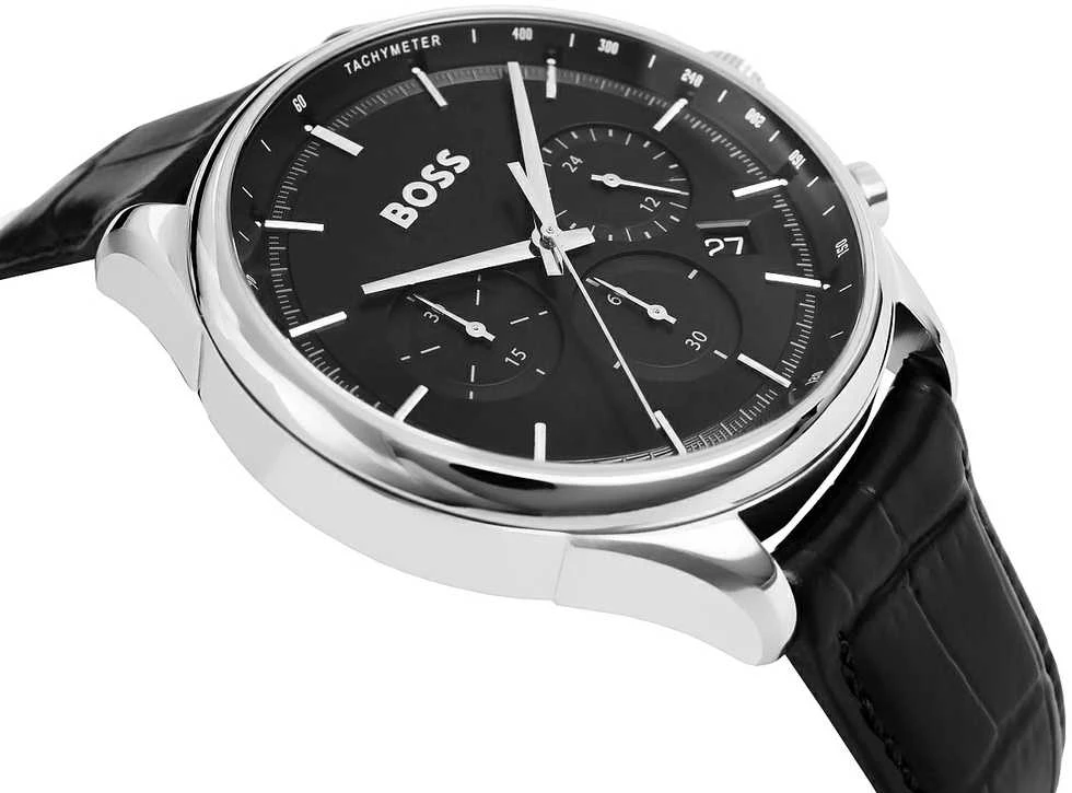 Rankinis laikrodis HUGO BOSS 1514049 (vyrams), pilka, dydis 45 mm