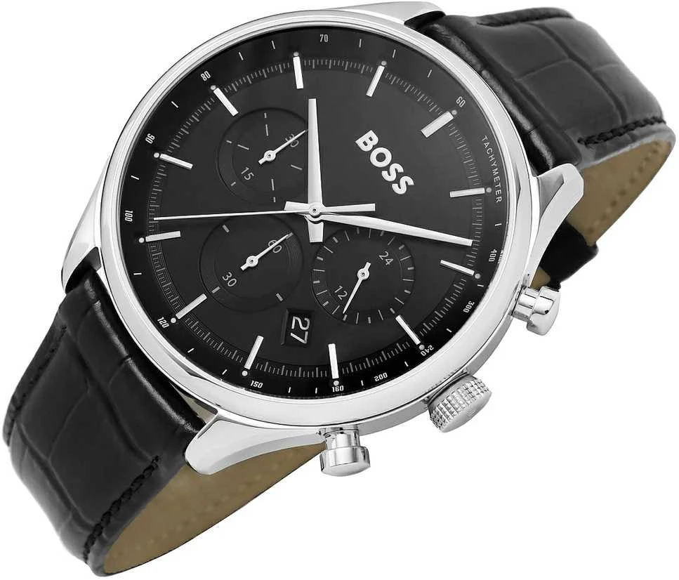 Rankinis laikrodis HUGO BOSS 1514049 (vyrams), pilka, dydis 45 mm