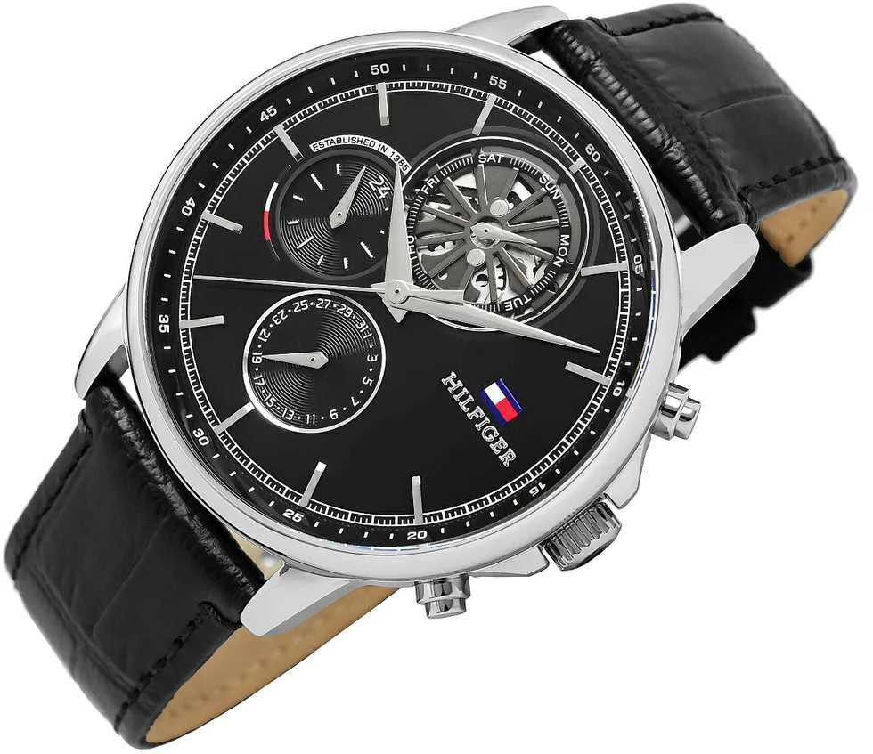 Laikrodis TOMMY HILFIGER MEN'S WATCH 1710605 Steward Open Heart + BOX