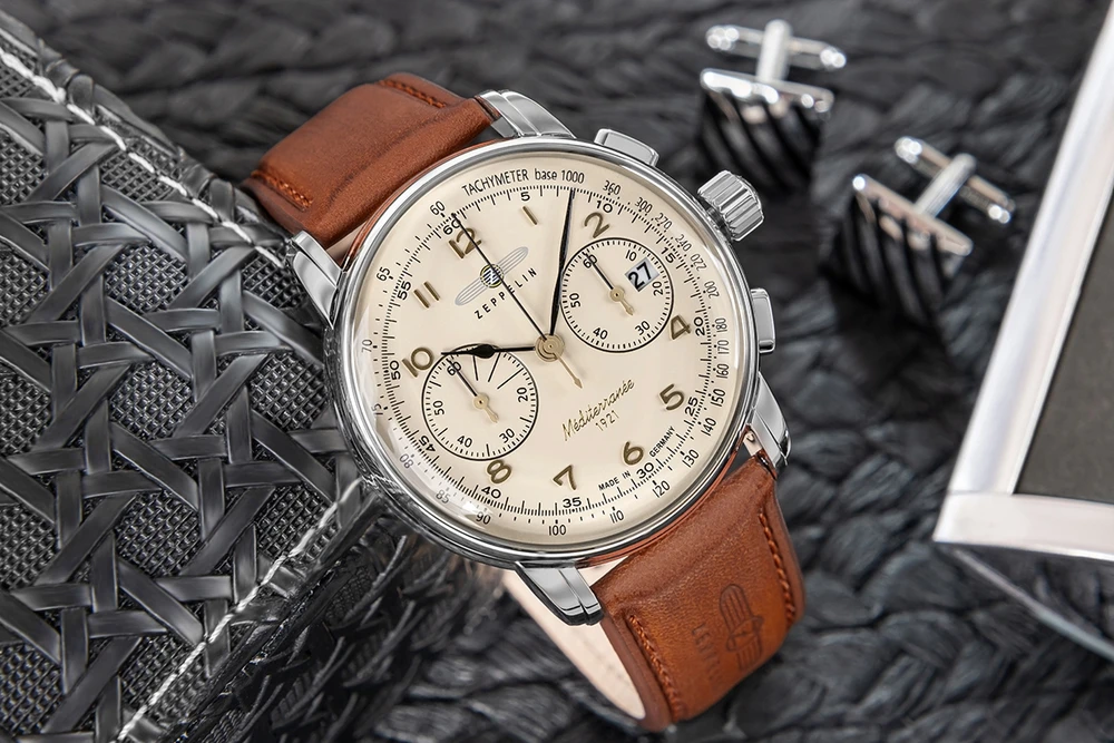 Vyriškas laikrodis ZEPPELIN Mediterranee Chronograph 9670-5 + BOX