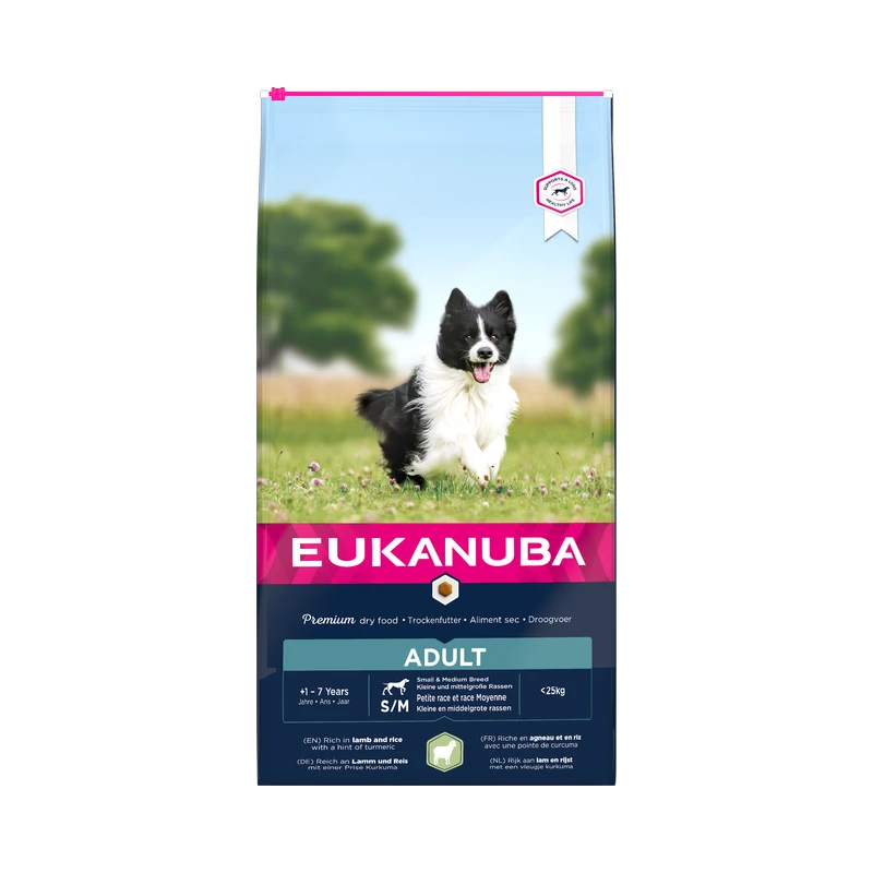 Eukanuba Mini &amp; Medium Adult (su ėriena ir ryžiais) 2,5kg