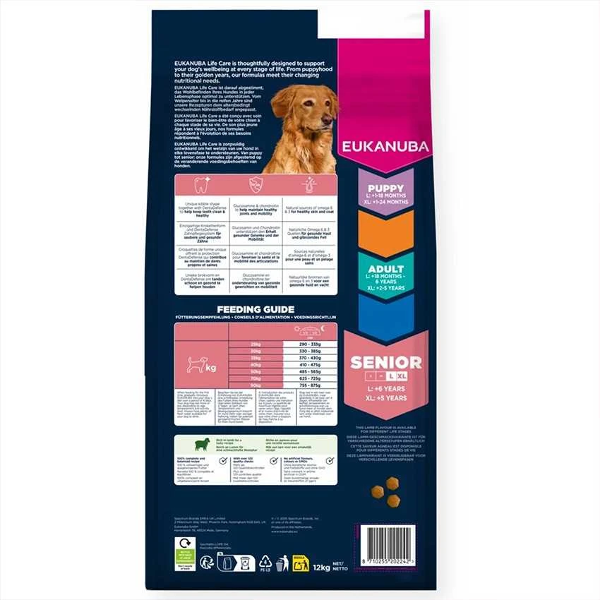 Šunų Maistas - EUKANUBA Senior L XL Aviena ir Ryžiai 12kg