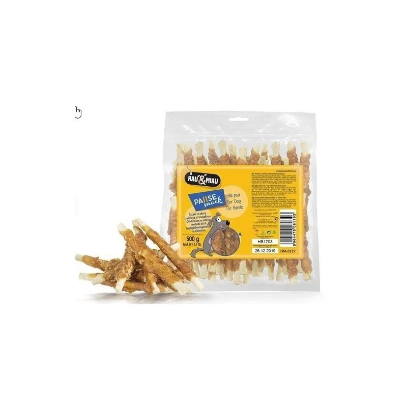 Hau&Mau Hau&amp;Miau balti pagaliukai apsukti vištiena 500g