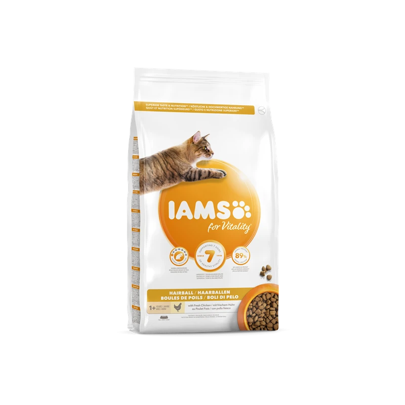IAMS Adult Cat Hairball (vištiena) 10kg