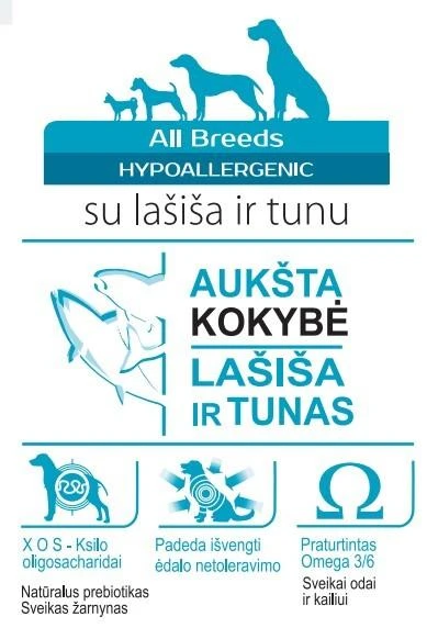 Monge Hypoallergenic adult sausas pašaras suaugusiems šunims su lašiša ir tunu 12kg