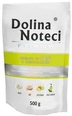 Visavertis konservuotas pašaras visų veislių suaugusiems šunims Dolina Noteci PREMIUM su žąsiena ir bulvėmis 500g
